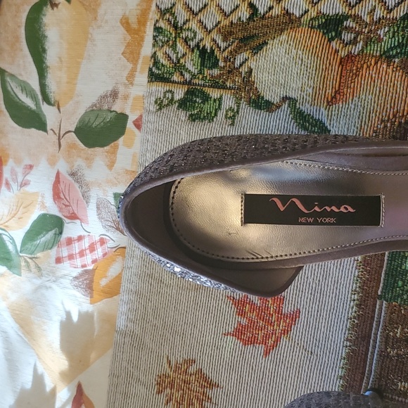👠 Nina Fern GM Pewter Glitter 2" 8m heels - Picture 4 of 12